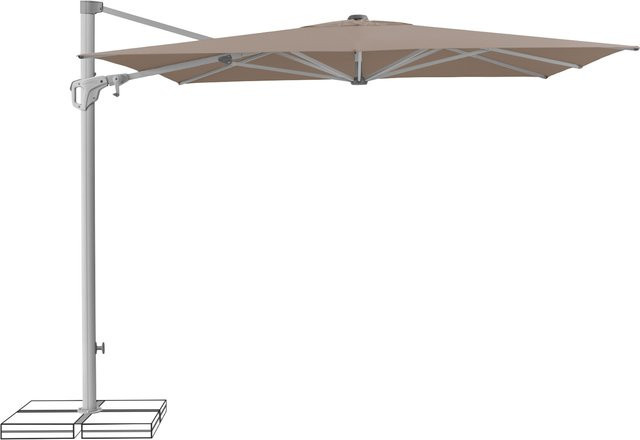 Suncomfort by Glatz Ampelschirm Familyflex in Light Taupe, B/T/H: 250 x 250 x 247 cm - Bild 1