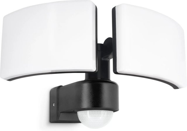 SSC-LUXon NORSU LED Außenstrahler Schwarz 2-flammig mit Bewegungsmelder und Dämmerungssensor 40W IP65 - Bild 1