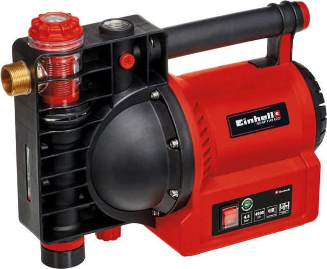 Einhell Gartenpumpe GE-GP 1145 ECO in Rot mit 4500 l/h Fördermenge und 48 m Förderhöhe - Bild 1