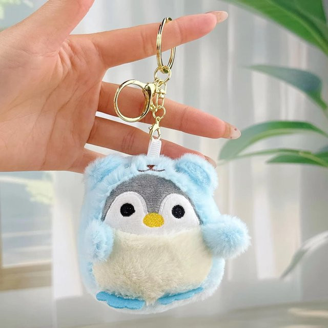 Linyi toy Schlüsselanhänger Pinguin Plüschtier, gray, Unisex - Bild 1