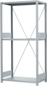 Bedrunka+Hirth Steckregalsystem-Anbaufeld aus Stahl in Grau, B/T/H: 100 x 50 x 200 cm - Bild 1