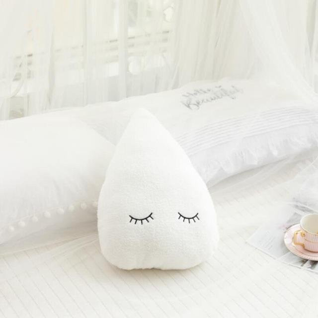 Yiran toy Plüsch Kissen Wolke Mond Sterne und Regentropfen in Weiß für Kinder und Babys - Bild 1