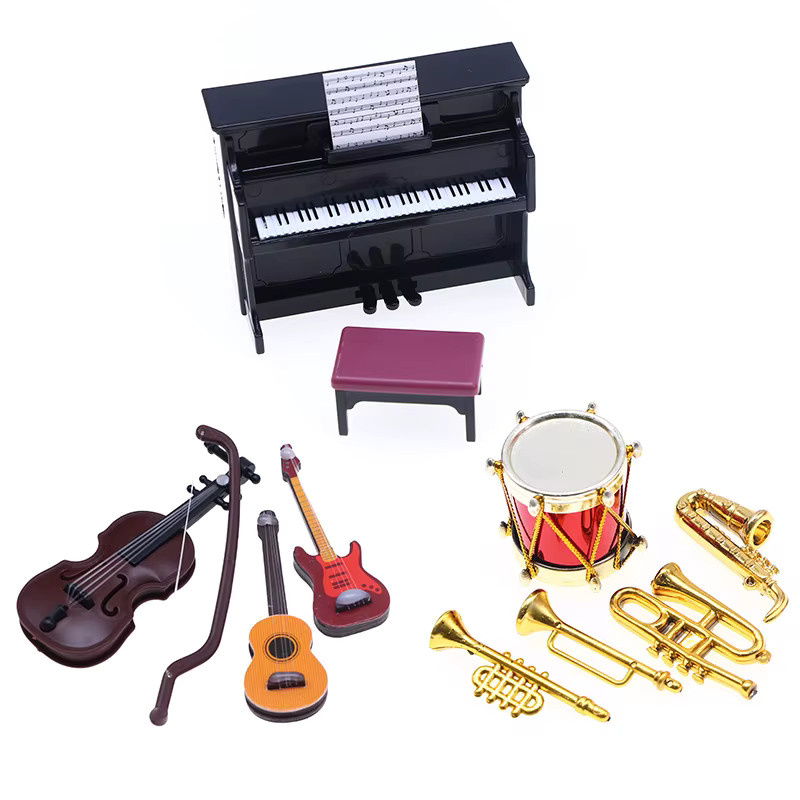 DIAPER&CORED Puppenhaus Miniatur klassisches Musikinstrument Set, Bunt / Mehrfarbig, Kunststoff - Bild 3