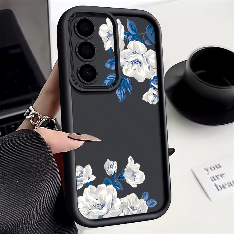 Handyhülle mit Blumenmuster für Samsung Galaxy A17 A56 A16 A36 A55 A15 A25 A26 A35 A54 A53 5G aus weichem Silikon TPU in Weiß, Rot und Multicolour - Bild 2
