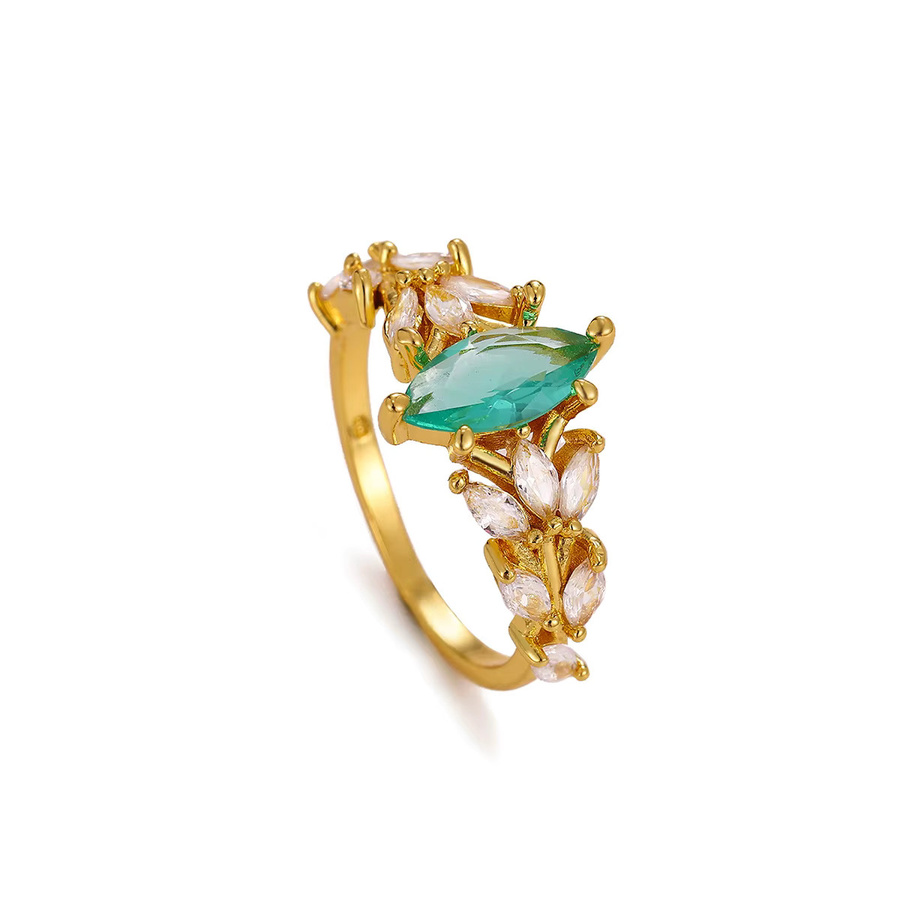 HPTOTMG Ring, 18 Karat vergoldet, Zirkonia, Damen - Bild 3