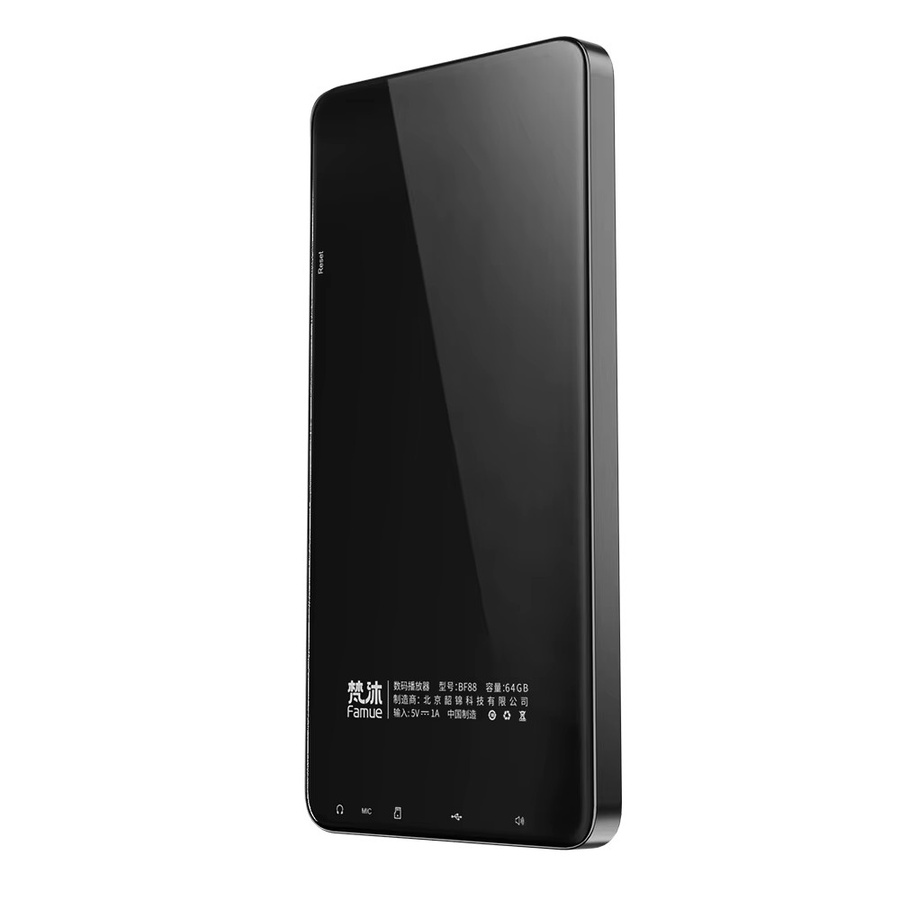Famue MP3 MP4 Player mit 5,2 Zoll Android 13 Bildschirm, 8-Kern, 6GB RAM, HiFi Verlustfreier Musik-Player, WLAN und Bluetooth 5.0, Schwarz - Bild 3