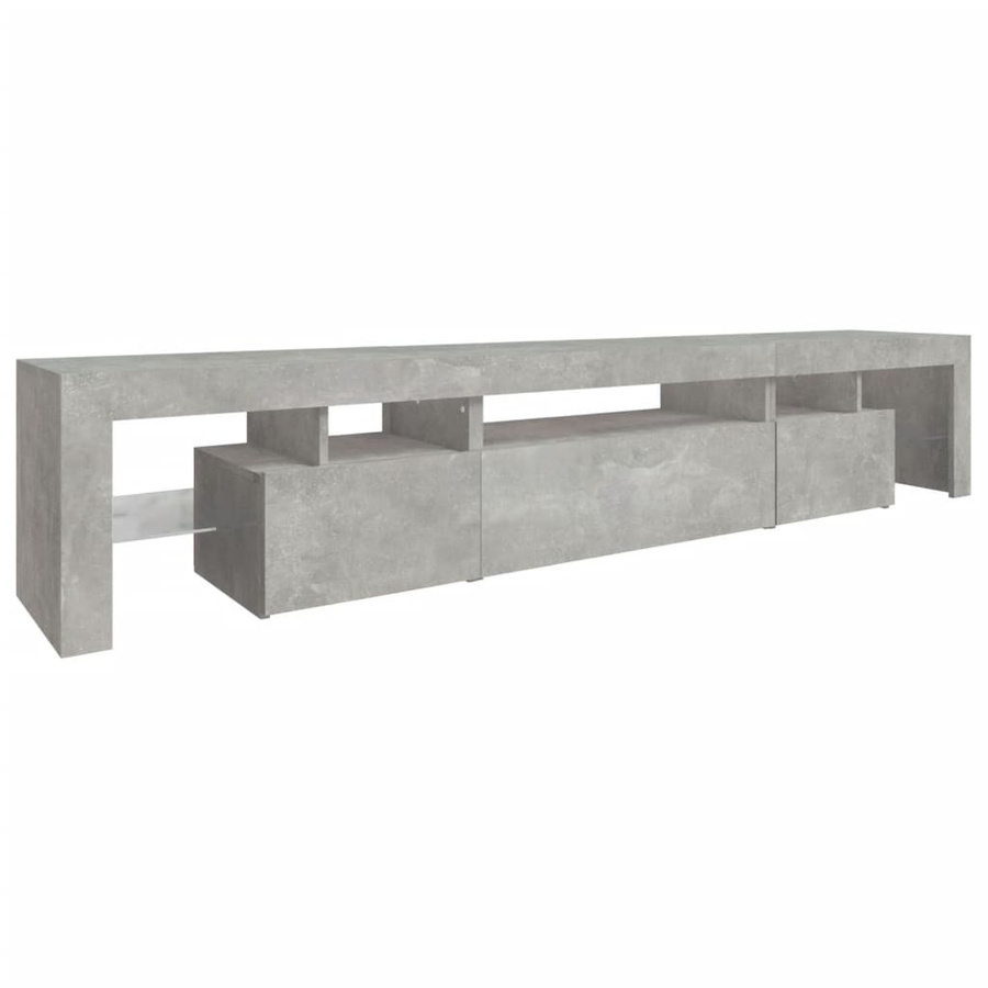 Vidaxl TV-Schrank mit LED-Beleuchtung in Beton Grau, modern, B: 215 cm, T: 36,5 cm, H: 40 cm - Bild 2