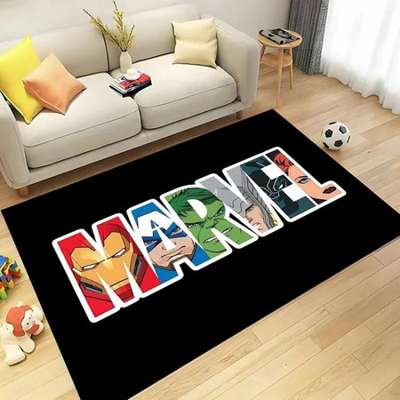 Miniso Disney Marvel Avengers Superheld Bereichsteppich für Kinder, rutschfest und waschbar, B/T: 80 x 50 cm, Multicolour