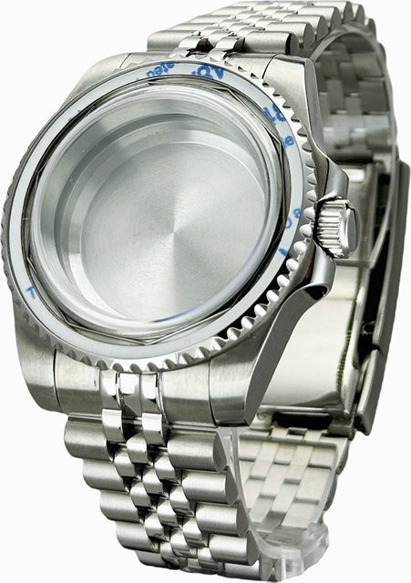 GRAYSS Taucheruhrgehäuse, Edelstahl, Silber, Saphirglas, 200m Wasserdicht - Bild 1