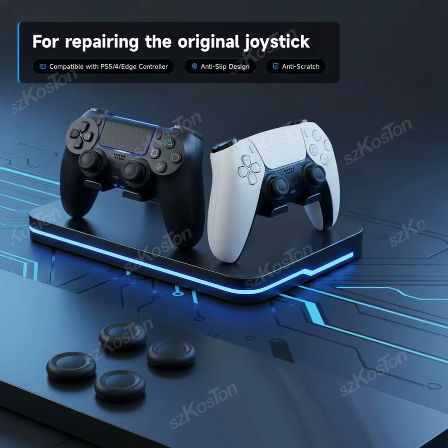 SZKOSTON Joystick Ersatz Grip Caps für PS5 und PS4 Controller, 6-8 Stück Anti-Slip Daumen Griffe in Schwarz, Gaming Zubehör zur Reparatur - Bild 3