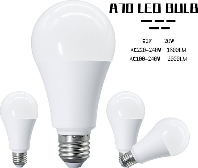 Gatetop LED-Glühbirne mit E27-Sockel, 20 W, 2000 lm, CCT Farbtemperatur wählbar, Weiß, nicht dimmbar - Bild 1