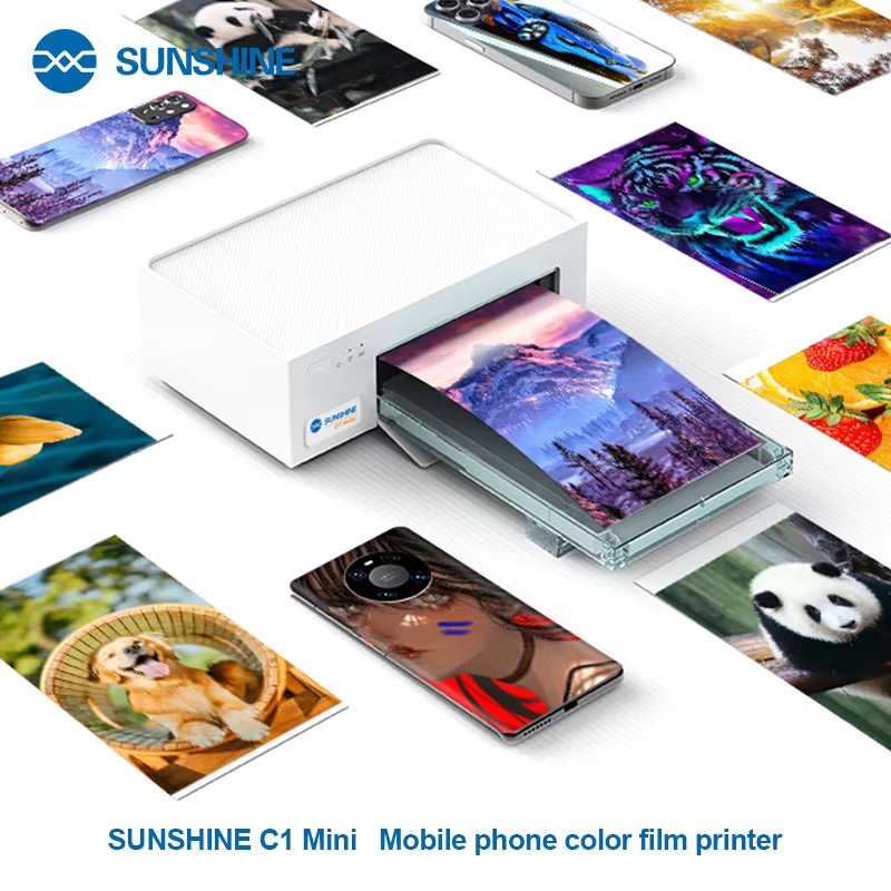 SUNSHINE C1 Mini HD Farbdrucker mit WiFi für DIY Aufkleber und Fotos in Weiß - Bild 2