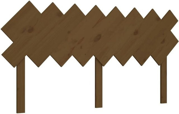 vidaXL Bett-Kopfteil aus Massivholz Kiefer in Honigbraun B: 159,5 cm, T: 3 cm, H: 80,5 cm