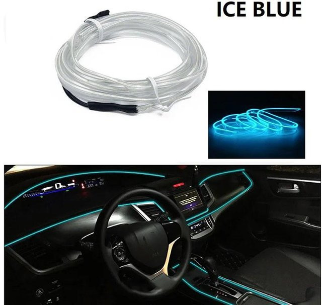 MnnWuu RGB LED Neon-Innenbeleuchtung für dein Auto, flexible LED-Lichtleiste mit Controller und USB-Anschluss, Multicolor - Bild 1