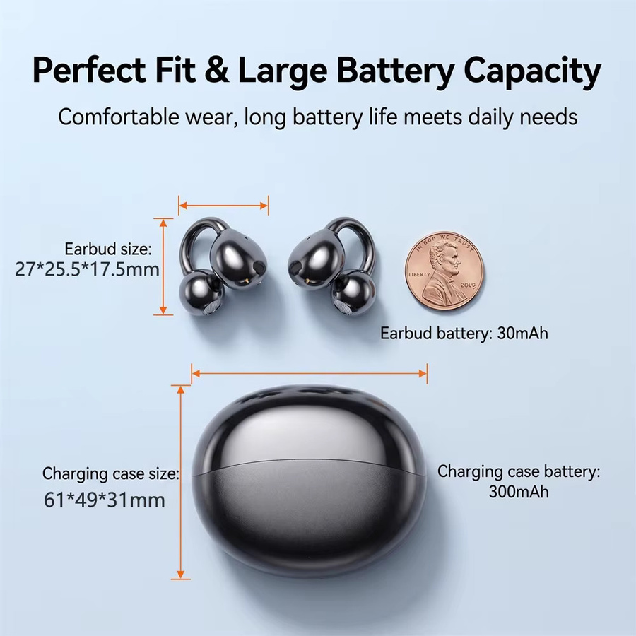 Kabellose Over-Ear-Kopfhörer mit Bluetooth 5.4 und AI-Geräuschunterdrückung, HiFi Stereo Sport-Headset IPX7 Wasserdicht, Farbe: Lila - Bild 2