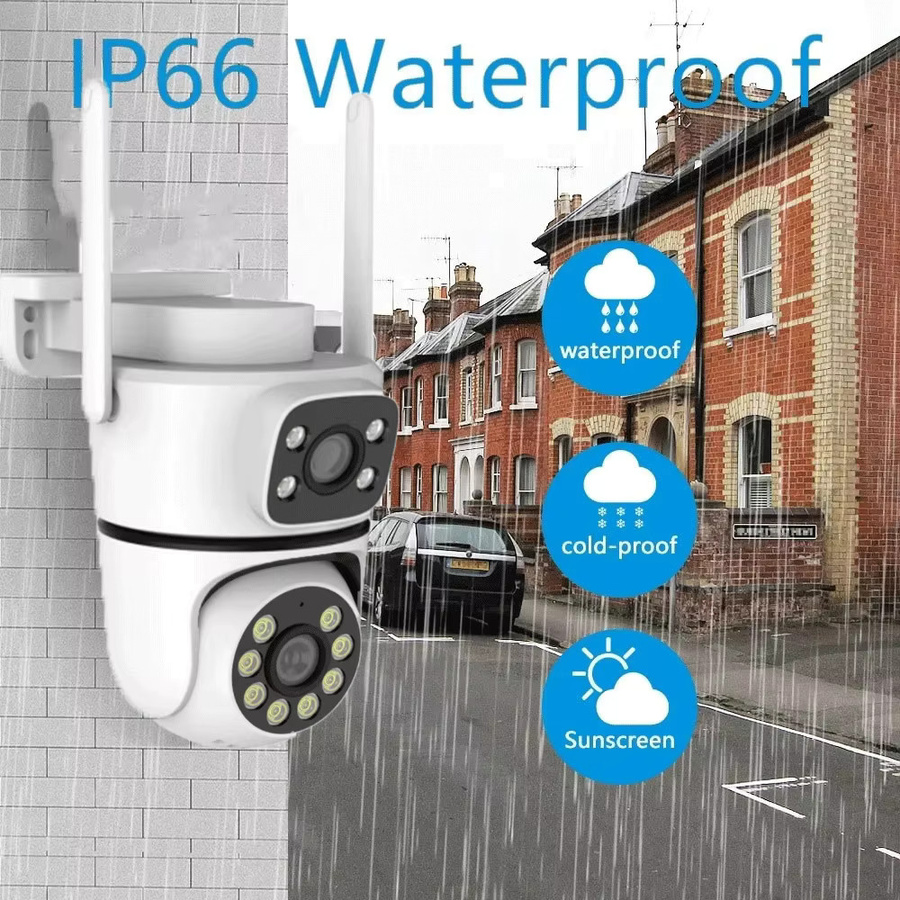 Tuya 10MP Dual-Objektiv 5G Wifi Outdoor PTZ Kamera mit 4K HD Dual Screen und Nachtsicht in Weiß - Bild 5