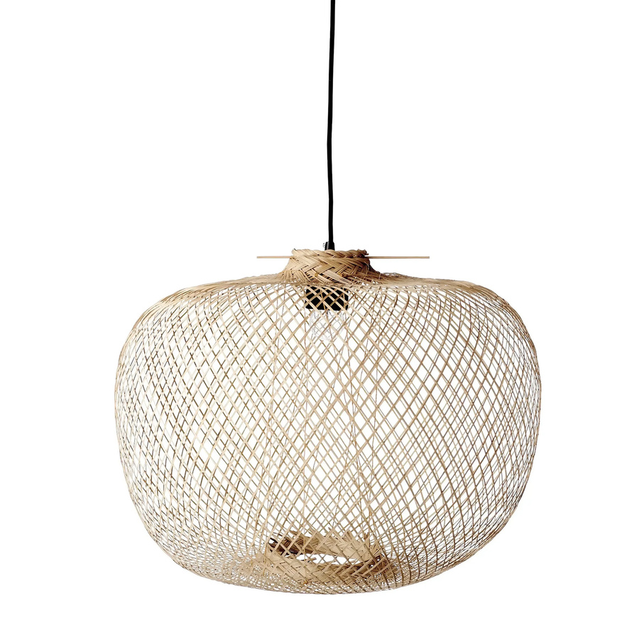 Bloomingville Hängeleuchte Rodi aus Bambus in Nature/Beige, Durchmesser: 42 cm - Bild 1