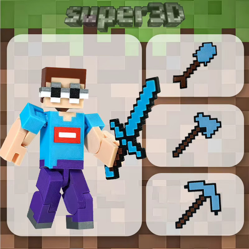 Bandai Minecraft Steve Square Man, Einzelfigur, Bunt / Mehrfarbig - Bild 2