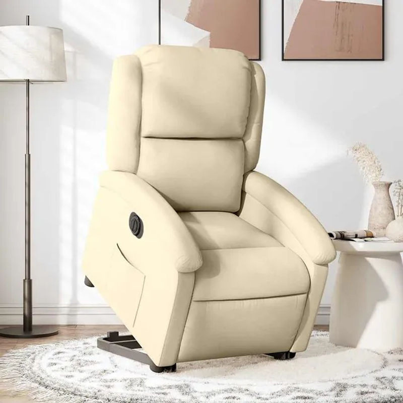 Vidaxl Elektrischer Massagesessel und Relaxsessel in Beige mit Stoffbezug und modernem Design - Bild 1