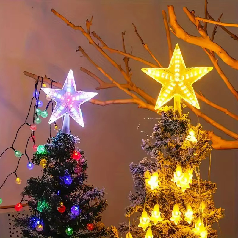 SHIQIAN Weihnachtsbaumspitze Stern in Mehrfarbig für deine Inneneinrichtung - Bild 3