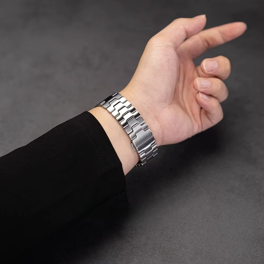QKX Uhrenarmband Edelstahl, Silber, Kinder - Bild 3