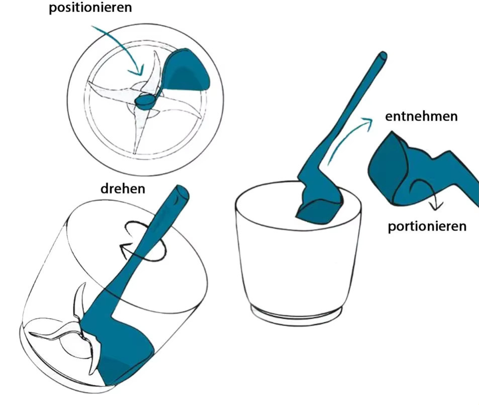 Vorwerk Silikon Spatel für Thermomix TM5, TM6 und TM31 zum Portionieren und Mischen - Bild 2