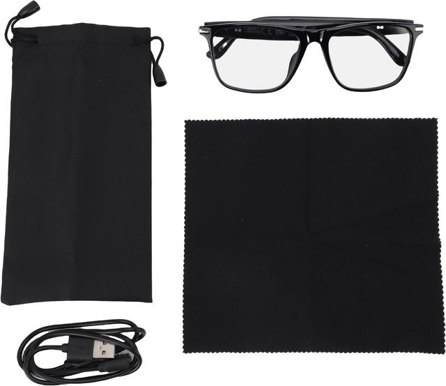 Smarte Brille von Honor Electronics in Schwarz mit Sprachübersetzer, Bluetooth-Funktion für Telefonate, Soundassistent und Touch-Steuerung sowie Lichtfilterung - Bild 1