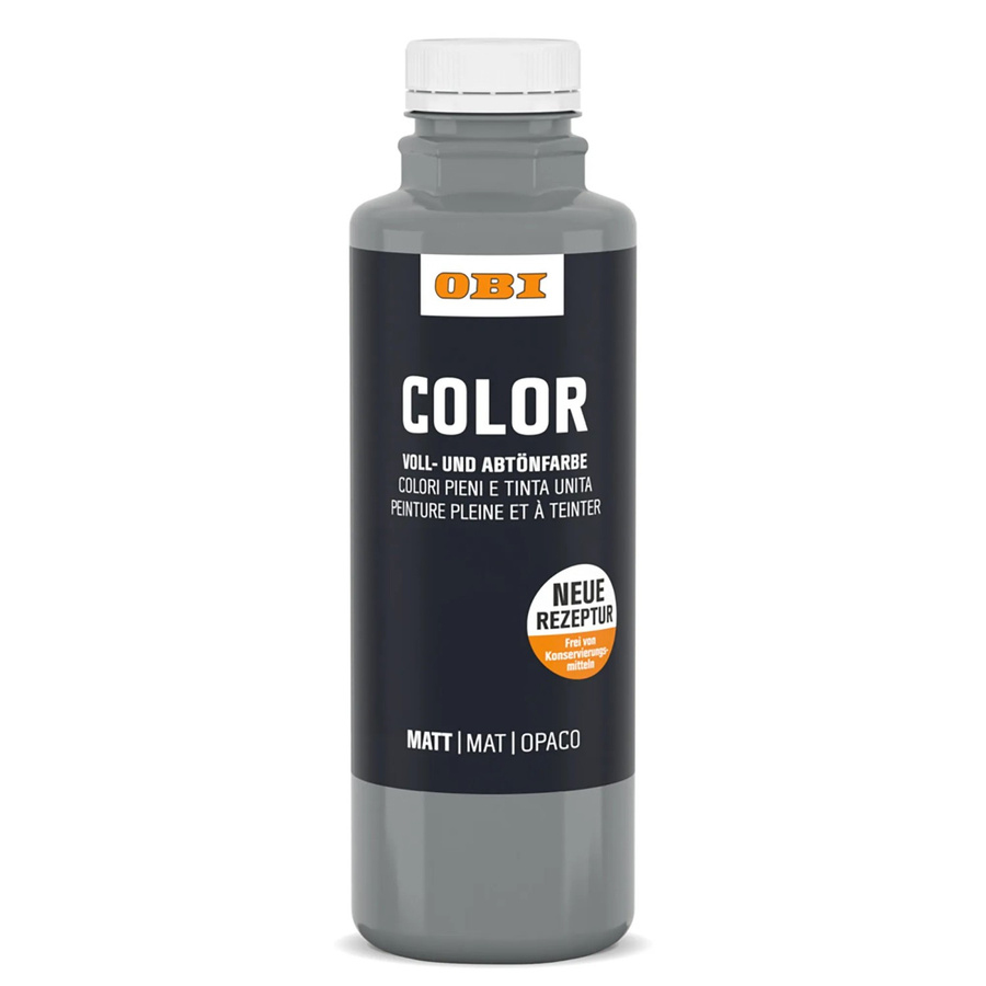 OBI Color Voll- und Abtönfarbe Grau, wasserbasierte Dispersionsfarbe, 500 ml - Bild 2