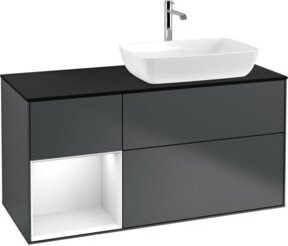 V&B Waschtischunterschrank Finion mit Wandbeleuchtung, Breite: 120 cm, Tiefe: 50,1 cm, Höhe: 50,1 cm, lackiert - Bild 1