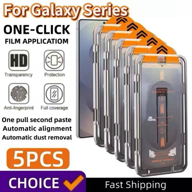 5er-Pack Sichtschutz-Displayschutzfolie aus gehärtetem Glas für Samsung Galaxy S & A Serie, transparent, blasenfrei und staubfrei mit vollständiger Abdeckung - Bild 1