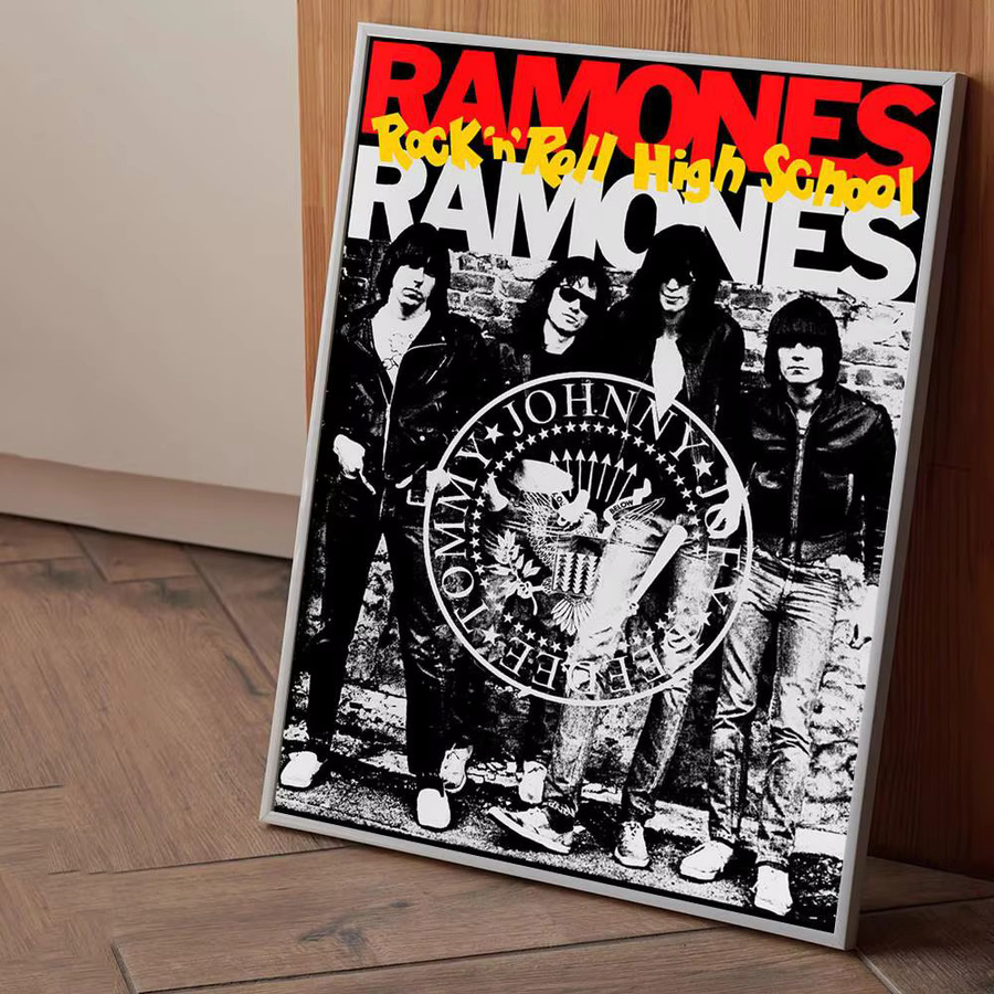 MINISO Ramones Poster Aufkleber Retro Wandkunst Motiv Zu Ruin Mehrfarbig - Bild 5