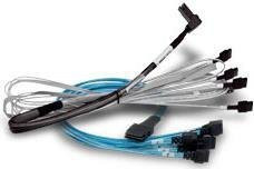 Broadcom Internes SAS-Kabel Slim SAS SFF-8654 auf Mini SAS HD SFF-8643 für NVMe Connection, Schwarz, Länge: 1,0 m - Bild 1