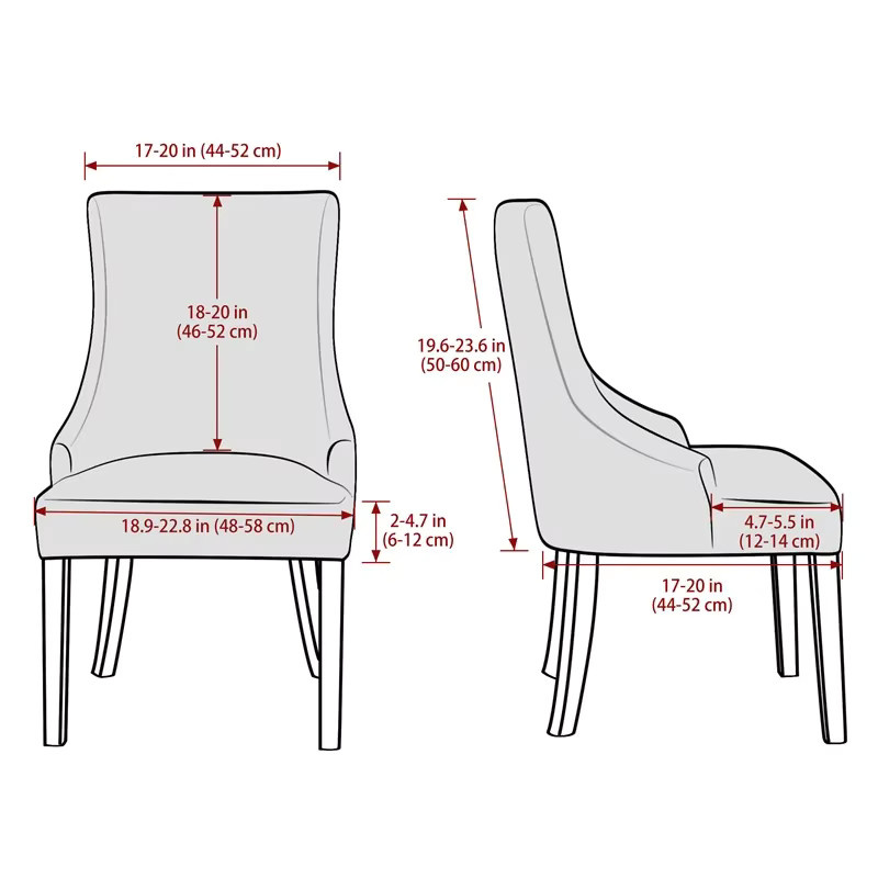 WANERQU Stretch Esszimmerstuhl Abdeckung aus Jacquard Spandex mit hoher Rückenlehne für Sessel und Stühle - Bild 2