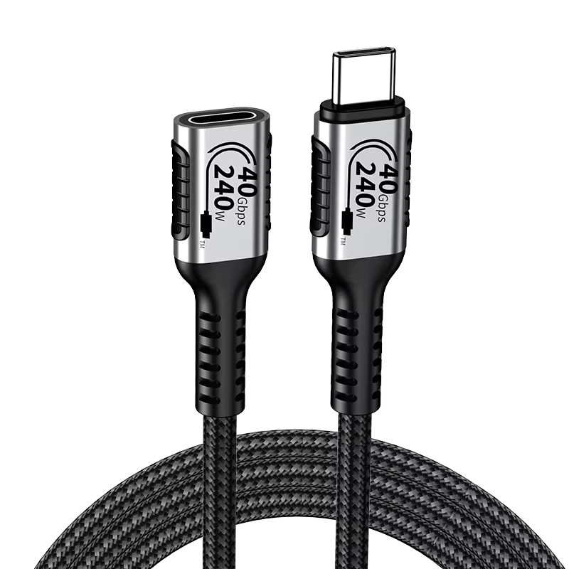 Unnlink USB-C-Verlängerungskabel in Schwarz, Typ-C-Extender kompatibel mit Thunderbolt 4/3, USB4.0, 3.2 und 3.1 für schnelles Aufladen und 8K/4K Übertragung - Bild 6