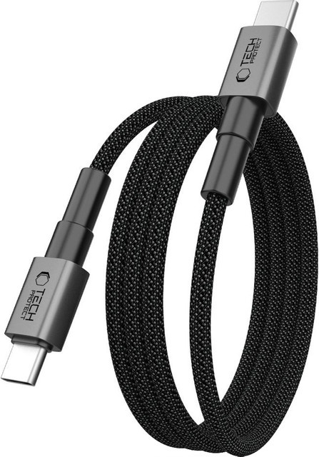 Tech-Protect Ultraboost DNA MagTwist USB-C Daten- und Ladekabel, 100W, 2m, Grau - Bild 1