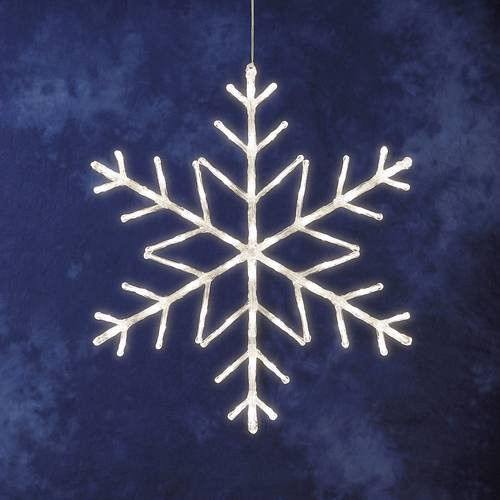 Konstsmide Acryl-Figur Schneeflocke mit warmweißer LED in Weiß - Bild 1