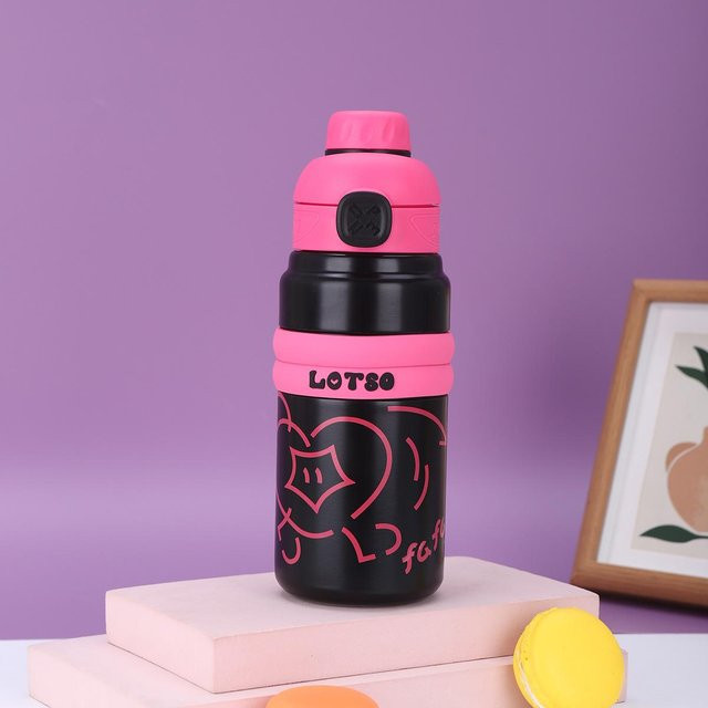 Yiran Furniture Graffiti Edelstahl Thermobecher für Kinder und Studenten, Doppelwandiger Trinkbecher mit 600ml, verschiedene Farben verfügbar - Bild 1