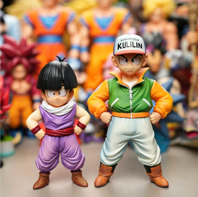 Dragon Ball Krillin Gohan Actionfiguren, PVC-Statue, 13/15cm, Bunt / Mehrfarbig - Bild 1
