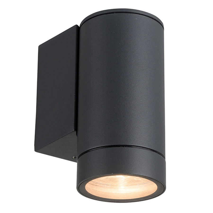 LED's light Außen-Wandleuchte Rund in Anthrazit aus Aluminium mit warmweißem LED-Licht, B/T/H: 12,9 x 6,5 x 10,2 cm - Bild 2