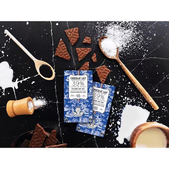 Maison Bonange Bio-Vollmilchschokolade Fleur de Sel 80 g - Bild 2