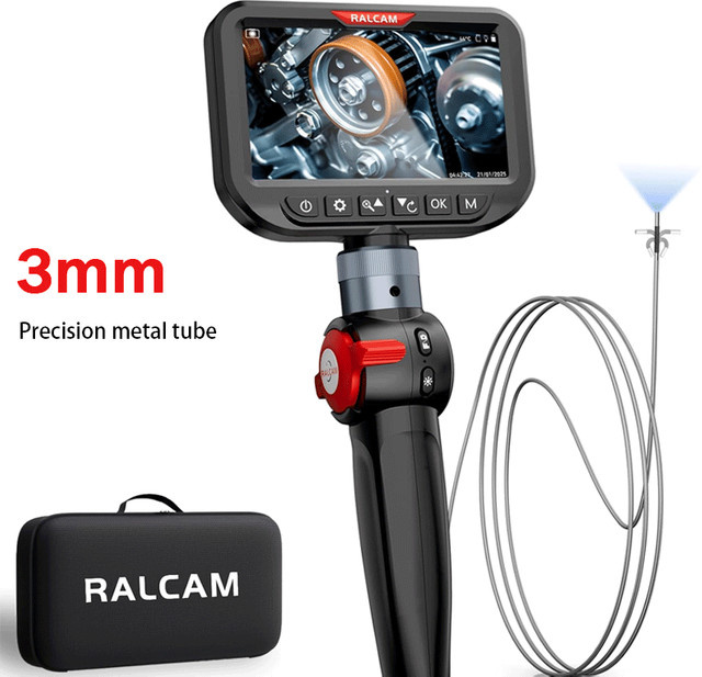Ralcam 5 Zoll HD Zweiwege-Gelenkendoskop mit 3mm Kamera für Luftfahrtinspektion und Kfz-Mechanik - Bild 1