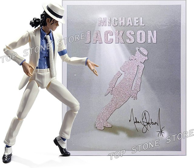 Bandai SHF Michael Jackson Actionfigur, Smooth Criminal Moonwalk, 16cm - Bild 1