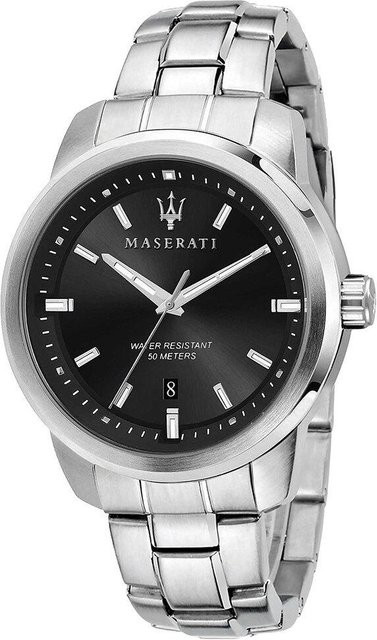 Maserati Herrenuhr Successo, Quarz, Edelstahl, Schwarz, 44 mm, 5 ATM - Bild 2