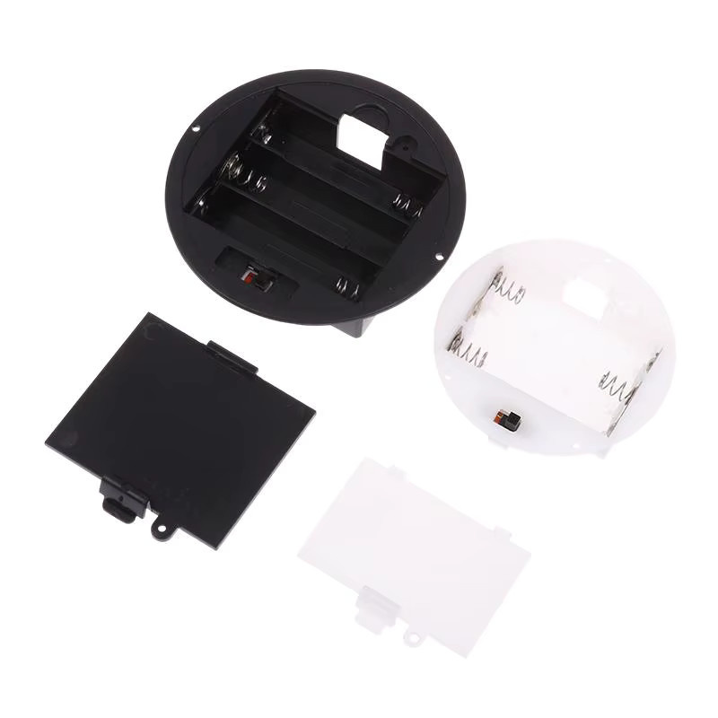 SD&HI Batteriehalterung für 3 AAA oder AA Batterien mit Schalterabdeckung, Schwarz - Bild 2
