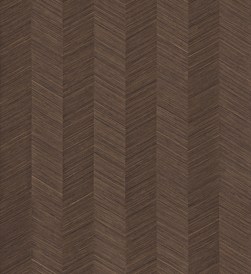 Omexco Tapete Lankao IM64 in Braun mit Holzfurnier und geometrischem Design - Bild 1