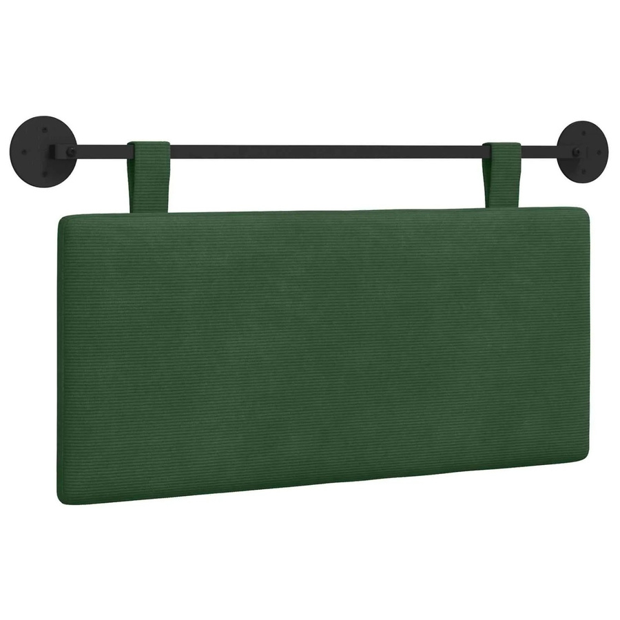 vidaXL Hängendes Kopfteil aus Cordstoff in Grün mit Streifenmuster, B/H: 90 x 55 cm - Bild 2