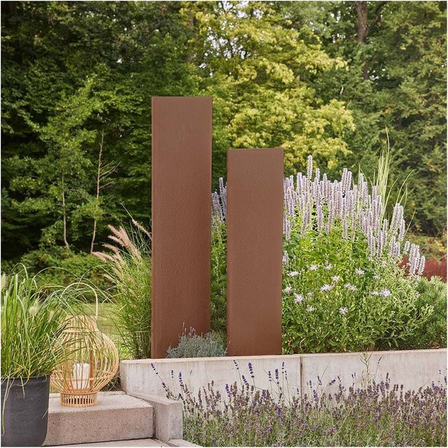 HOME DELUXE Sichtschutz AURA aus Cortenstahl in Rostoptik, Farbe: Braun, Höhe: 148 cm - Bild 1