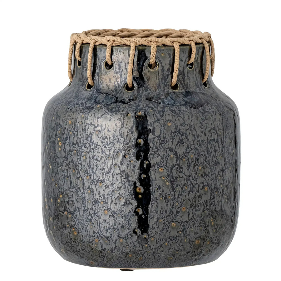 Bloomingville Keramikvase Janel in Schwarz, Höhe: 21 cm - Bild 1