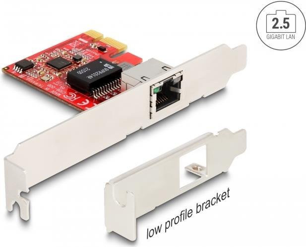 Delock 2,5 Gbit/s PCIe Netzwerkadapter Low-Profile Ethernet LAN Karte (90100) - Bild 1