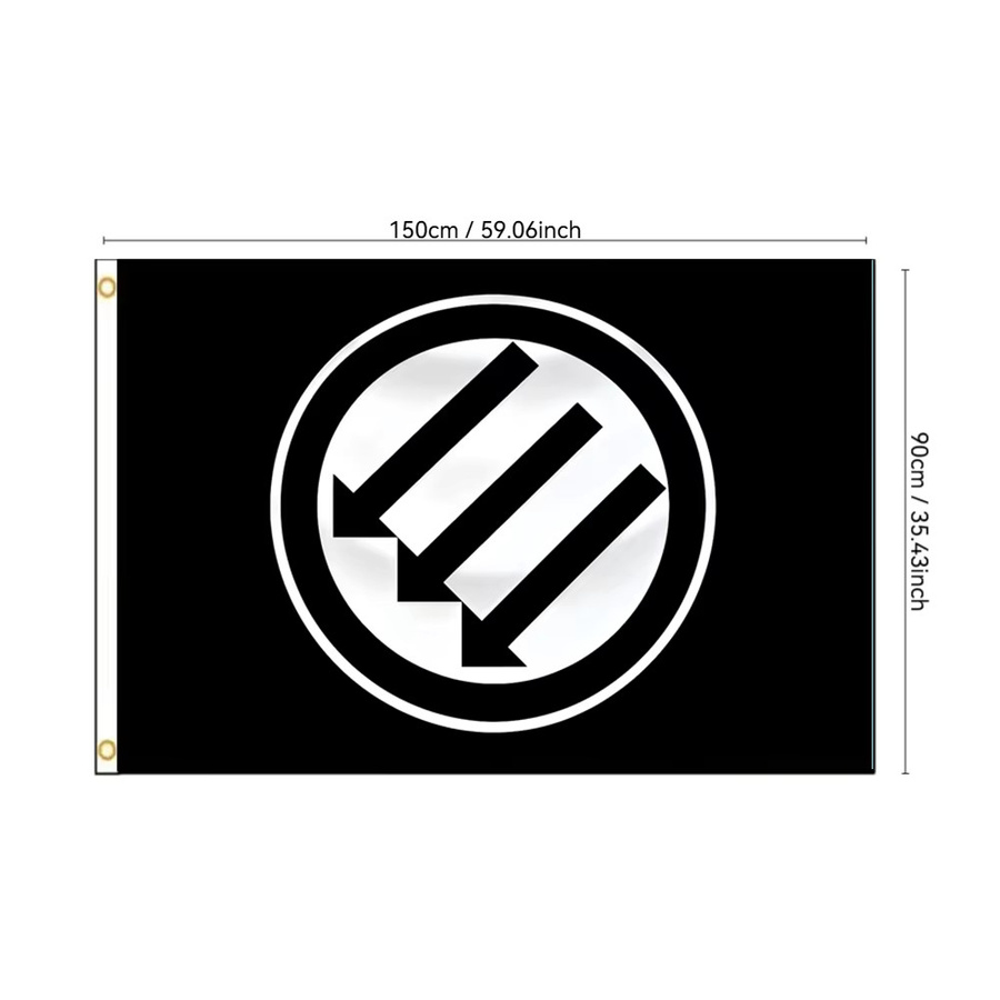 Anti-Faschistische Aktion AFA Flagge als Protest-Banner für Außen- und Innendekoration, Schwarz, B/H: 60 x 90 cm und 91 x 152 cm - Bild 2
